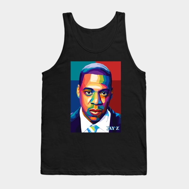 Rapper Z Wpap Pop Art Tank Top by SiksisArt